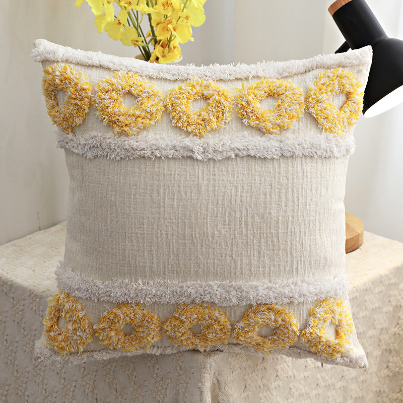 Homestay Style Luxury Tufted Cushion Cover