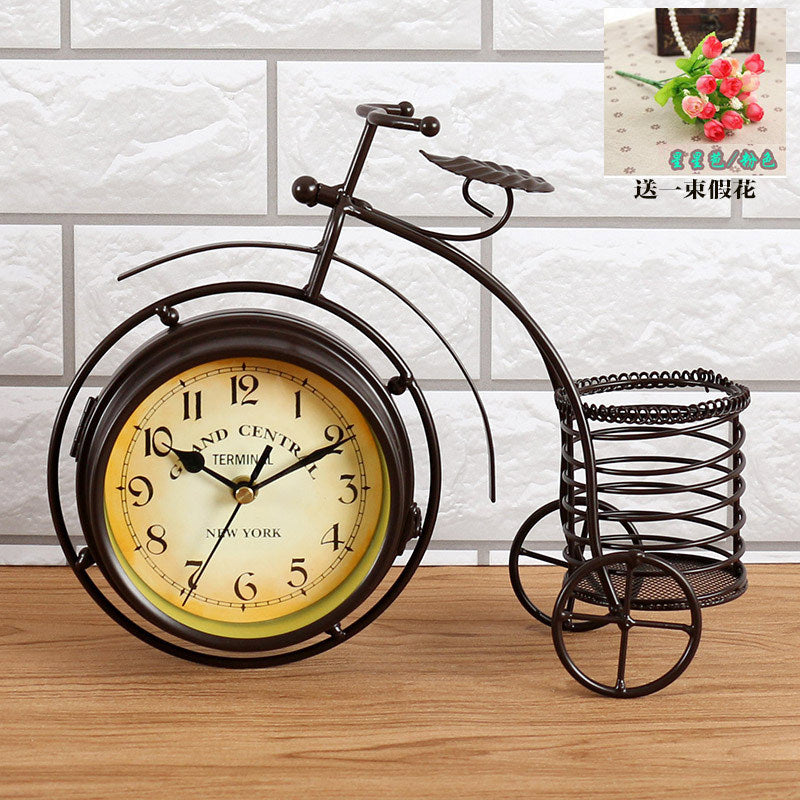 Iron Art Small Desk Clock