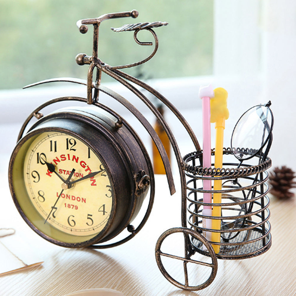 Iron Art Small Desk Clock