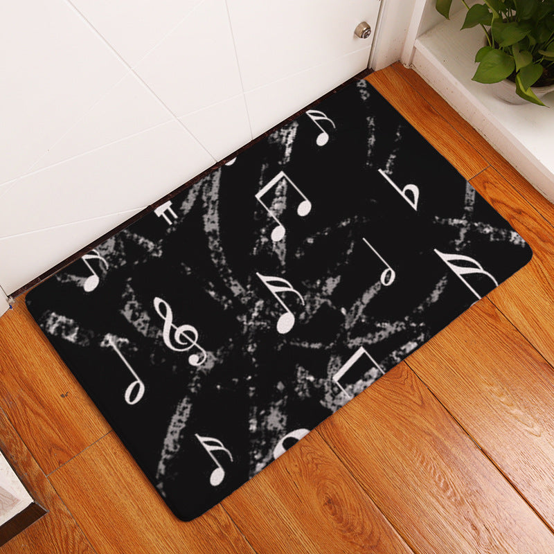 Flannel Piano Key Floor Mat