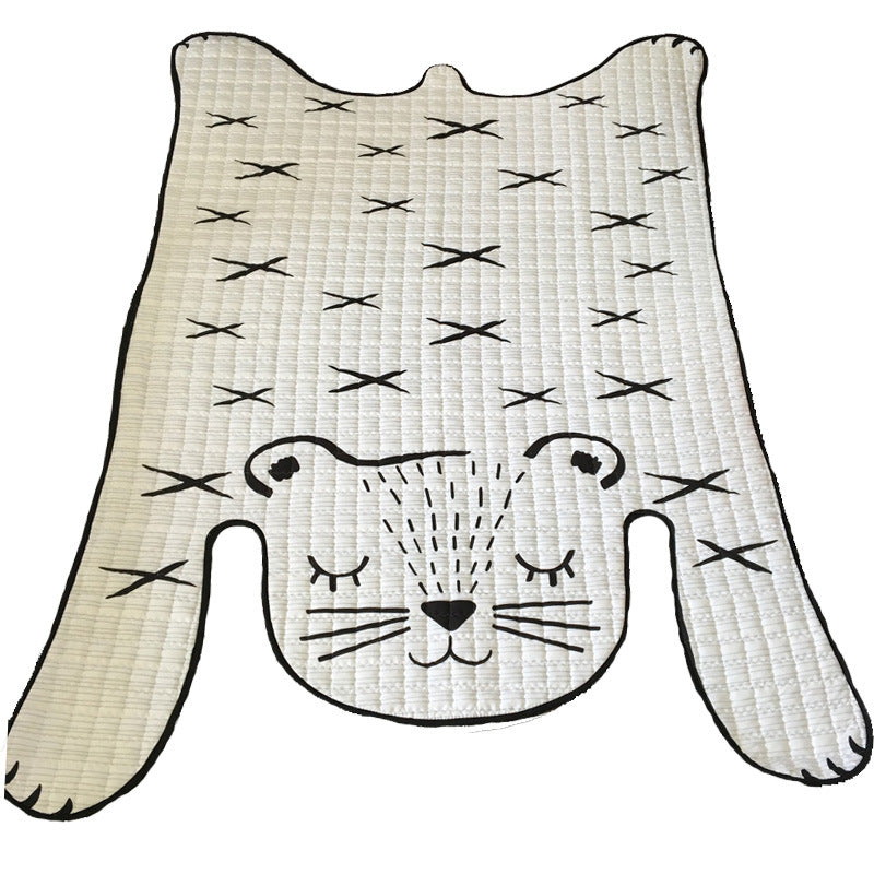 White Tiger Plush Rug