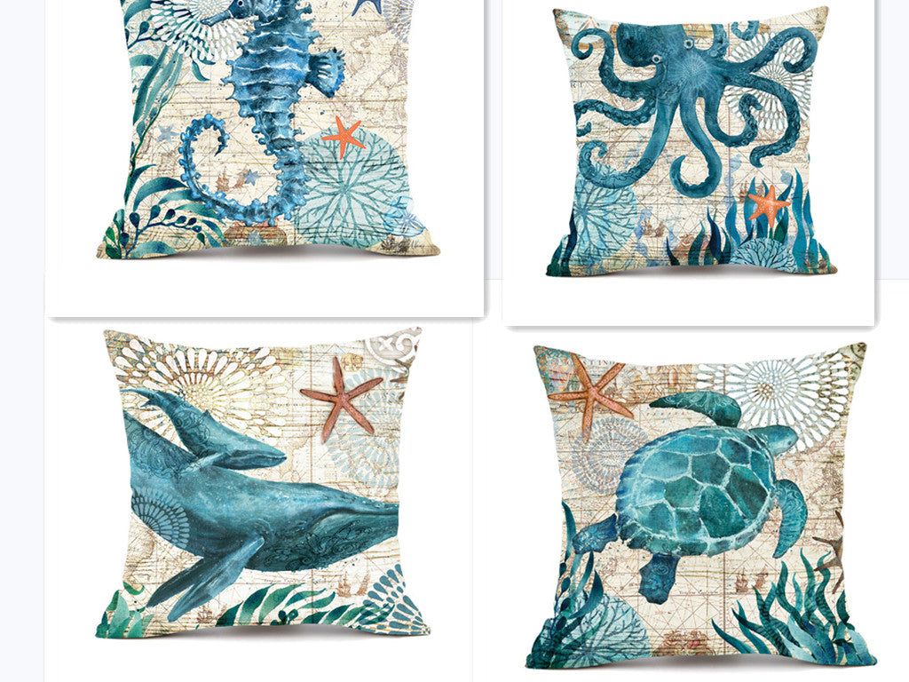 Sea Turtle Printed Pillow Case