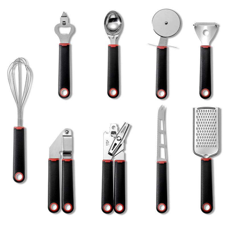 Plastic Handle Stainless Steel Kitchen Utensils