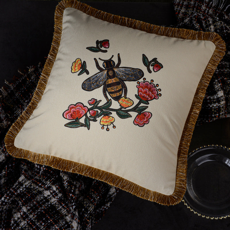 Retro Tassel Backrest Cushion Cover