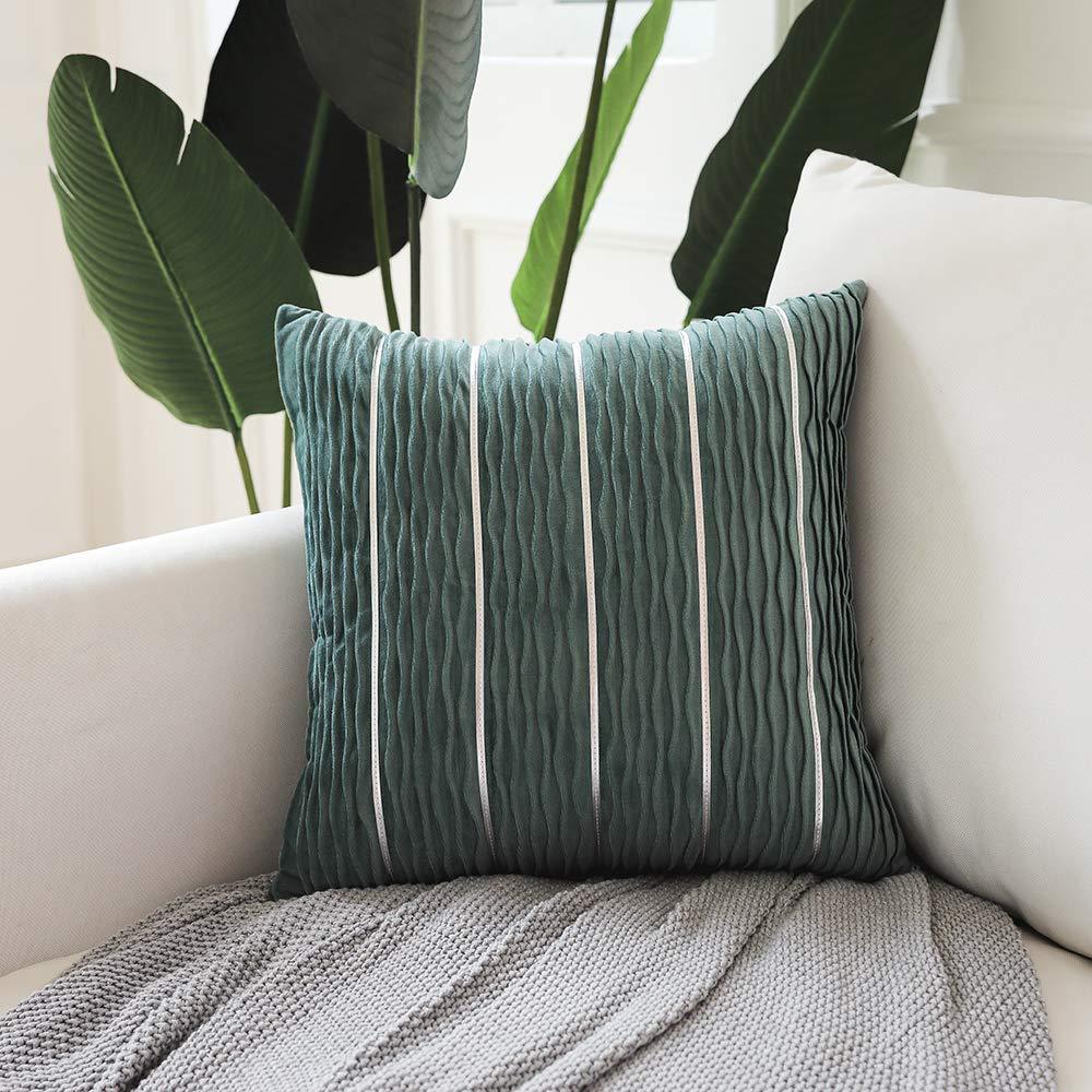 Simple Luxury Striped Velvet Pillow Cover