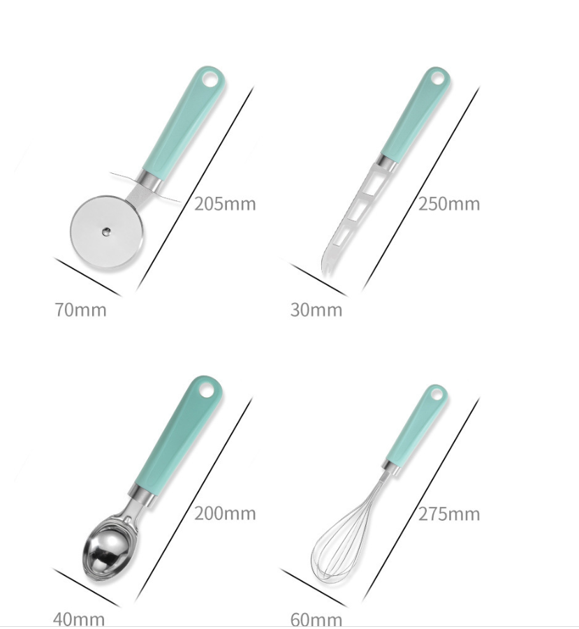 Plastic Handle Stainless Steel Kitchen Utensils